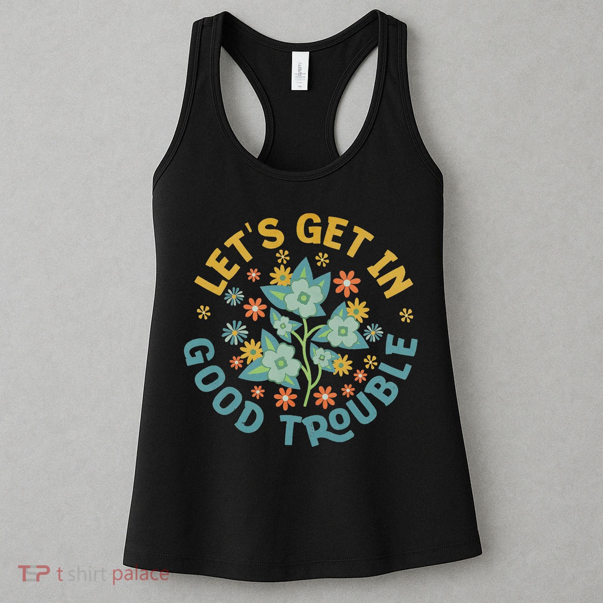 Subtle 8647 Boho Floral Resist Women's Tank Top
