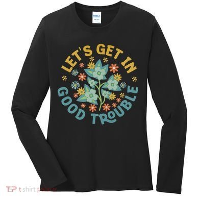 Subtle 8647 Boho Floral Resist Women's Long Sleeve Shirt