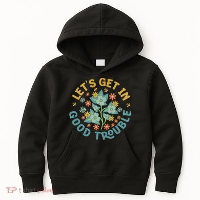 Subtle 8647 Boho Floral Resist Kids Hoodie