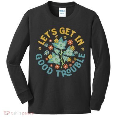 Subtle 8647 Boho Floral Resist Kids Long Sleeve Shirt