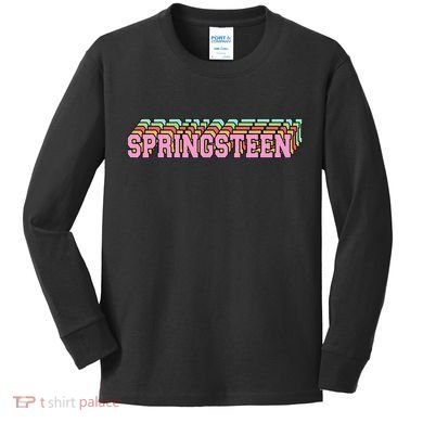 Springsteen 80s Vintage Retro Spring Kids Long Sleeve Shirt