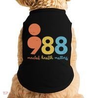Semicolon 988 Mental Health Matters Doggie Tank thumb 0