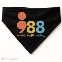 Semicolon 988 Mental Health Matters USA-Made Doggie Bandana thumb 0