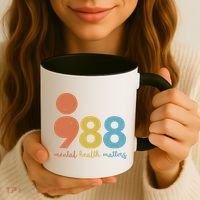 Semicolon 988 Mental Health Matters Coffee Mug thumb 3