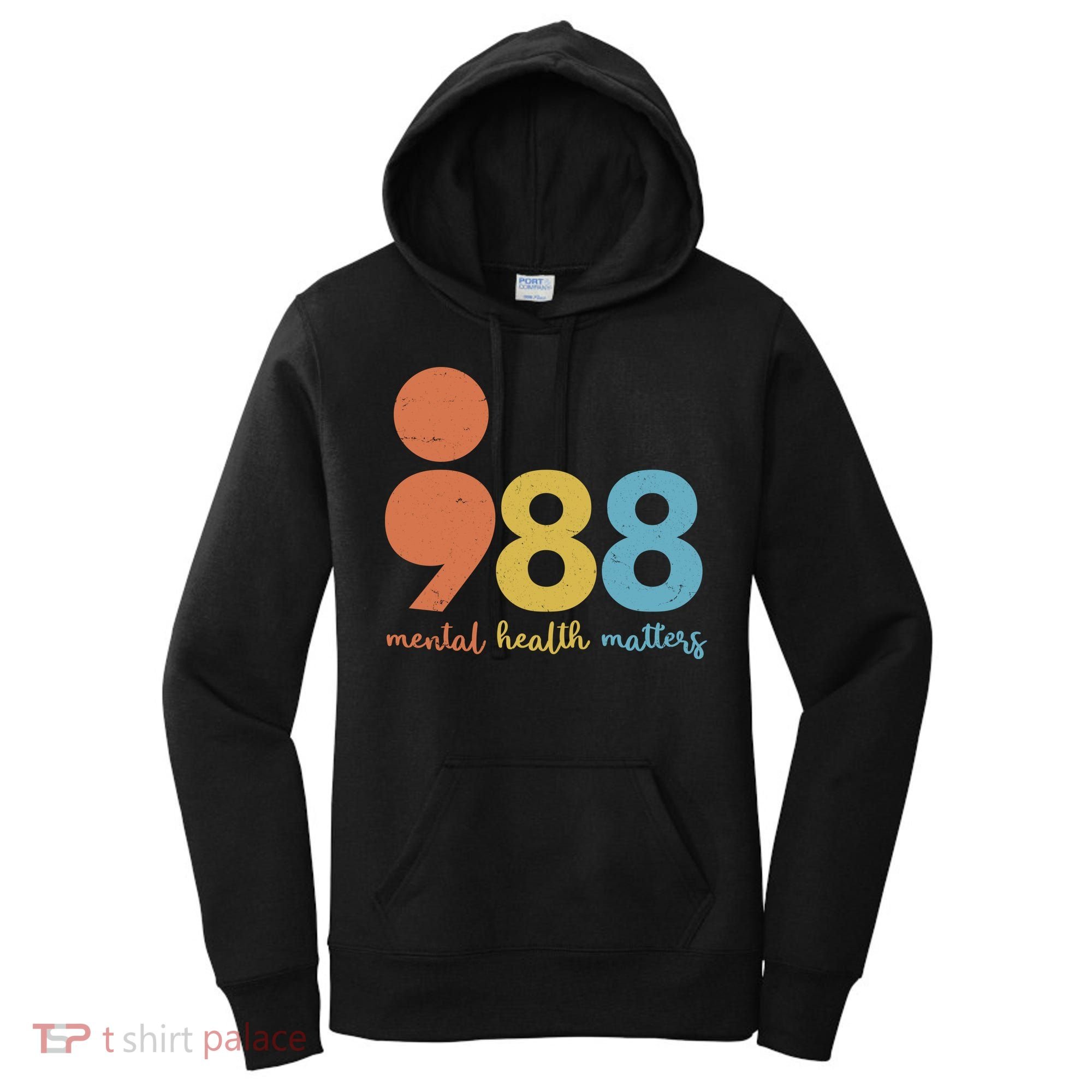 Semicolon 988 Mental Health Matters Women's Hoodie