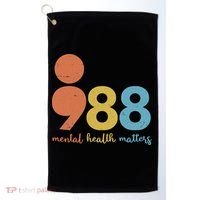 Semicolon 988 Mental Health Matters Golf Towel thumb 0