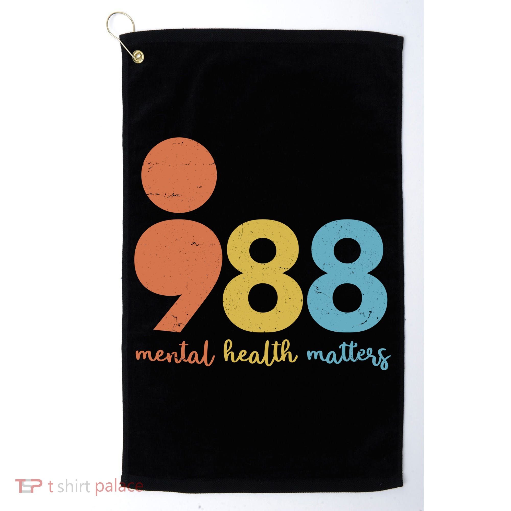 Semicolon 988 Mental Health Matters Golf Towel