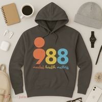 Semicolon 988 Mental Health Matters Hoodie thumb 3