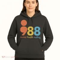 Semicolon 988 Mental Health Matters Hoodie thumb 5