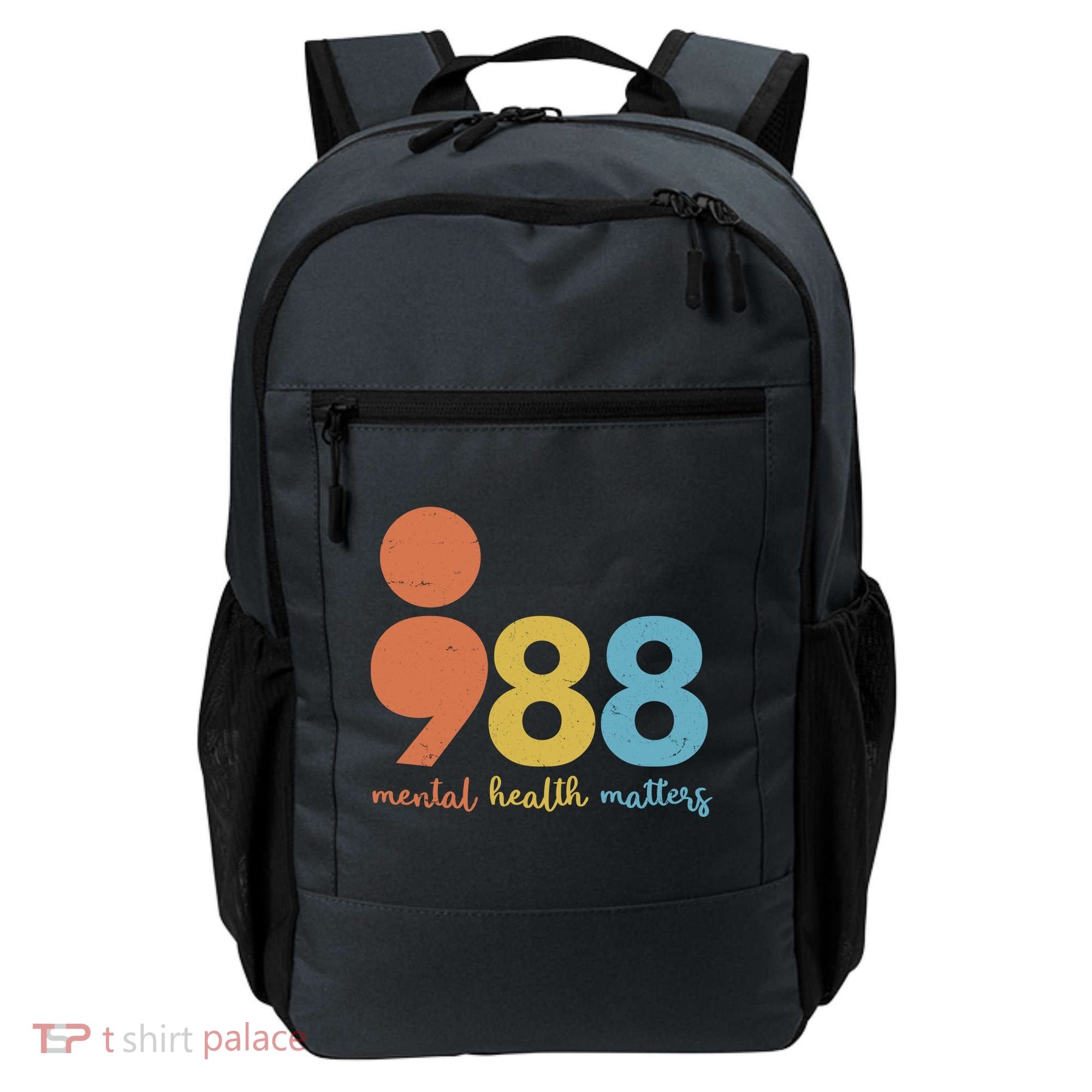 Semicolon 988 Mental Health Matters Backpack
