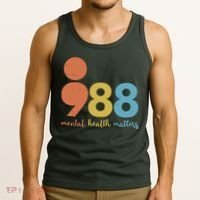 Semicolon 988 Mental Health Matters Tank Top thumb 3