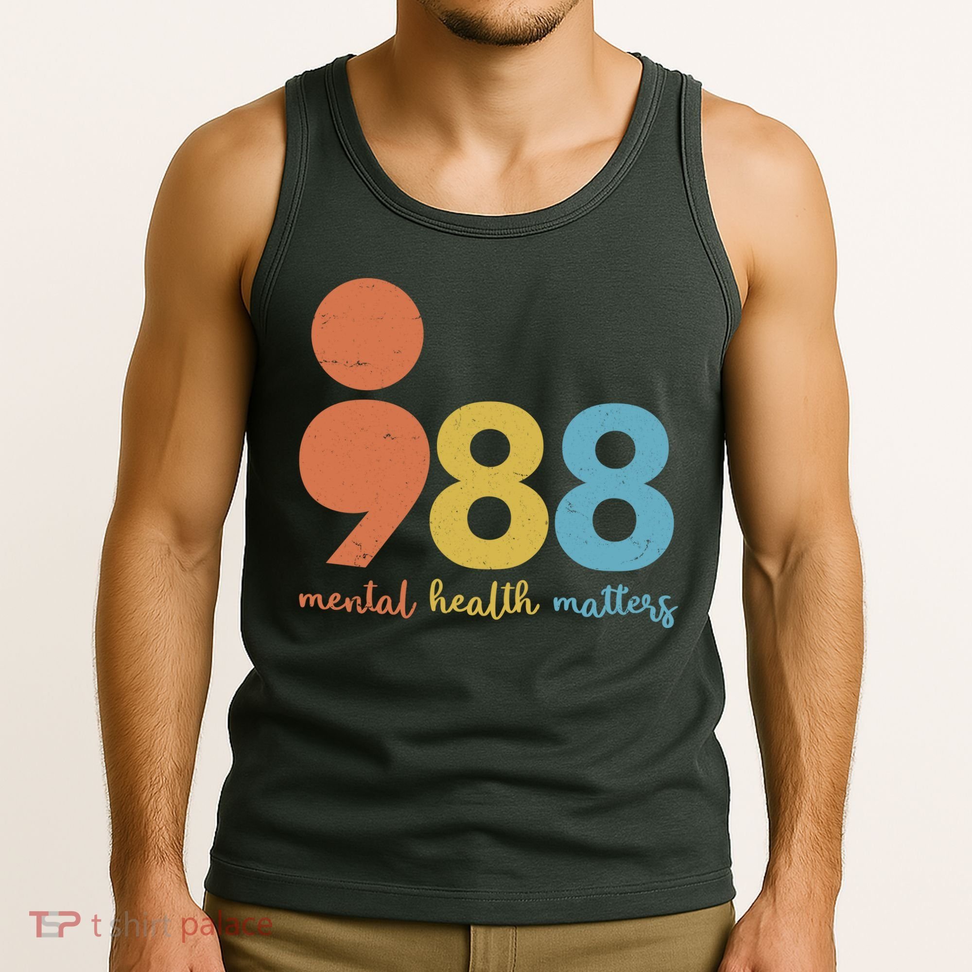 Semicolon 988 Mental Health Matters Tank Top