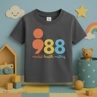 Semicolon 988 Mental Health Matters Toddler T-Shirt thumb 3