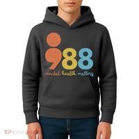 Semicolon 988 Mental Health Matters Kids Hoodie thumb 4