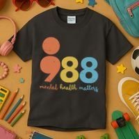 Semicolon 988 Mental Health Matters Kids T-Shirt thumb 3