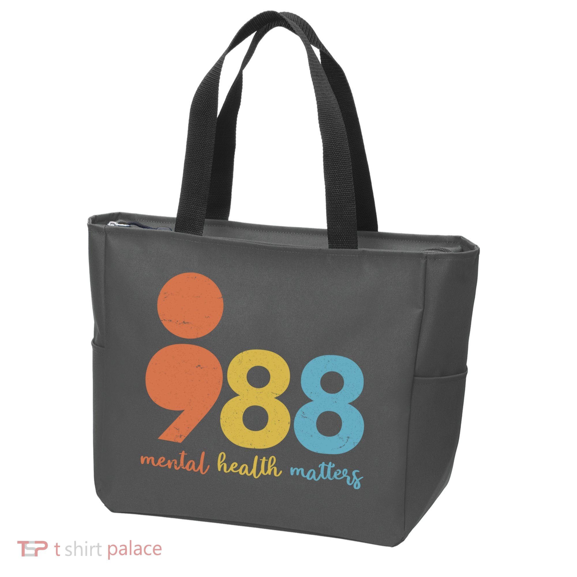 Semicolon 988 Mental Health Matters Tote Bag