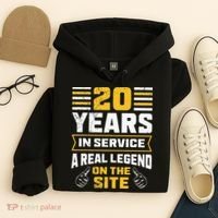 Service anniversary 20 years work anniversary Hoodie thumb 4