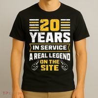 Service anniversary 20 years work anniversary T-Shirt thumb 3