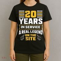 Service anniversary 20 years work anniversary T-Shirt thumb 4