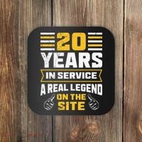 Service anniversary 20 years work anniversary Coaster thumb 0