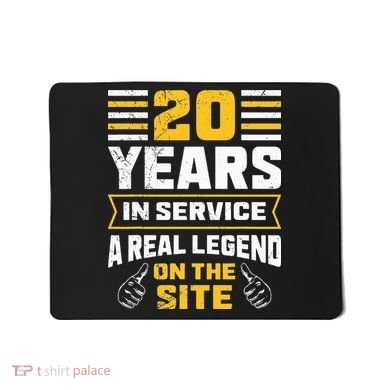 Service anniversary 20 years work anniversary Mousepad