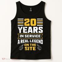 Service anniversary 20 years work anniversary Tank Top thumb 2