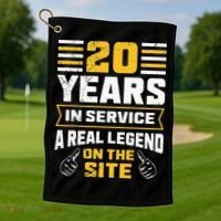 Service anniversary 20 years work anniversary Golf Towel thumb 1