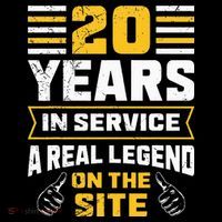 Service anniversary 20 years work anniversary Kids Long Sleeve Shirt thumb 2