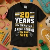 Service anniversary 20 years work anniversary Kids T-Shirt thumb 3