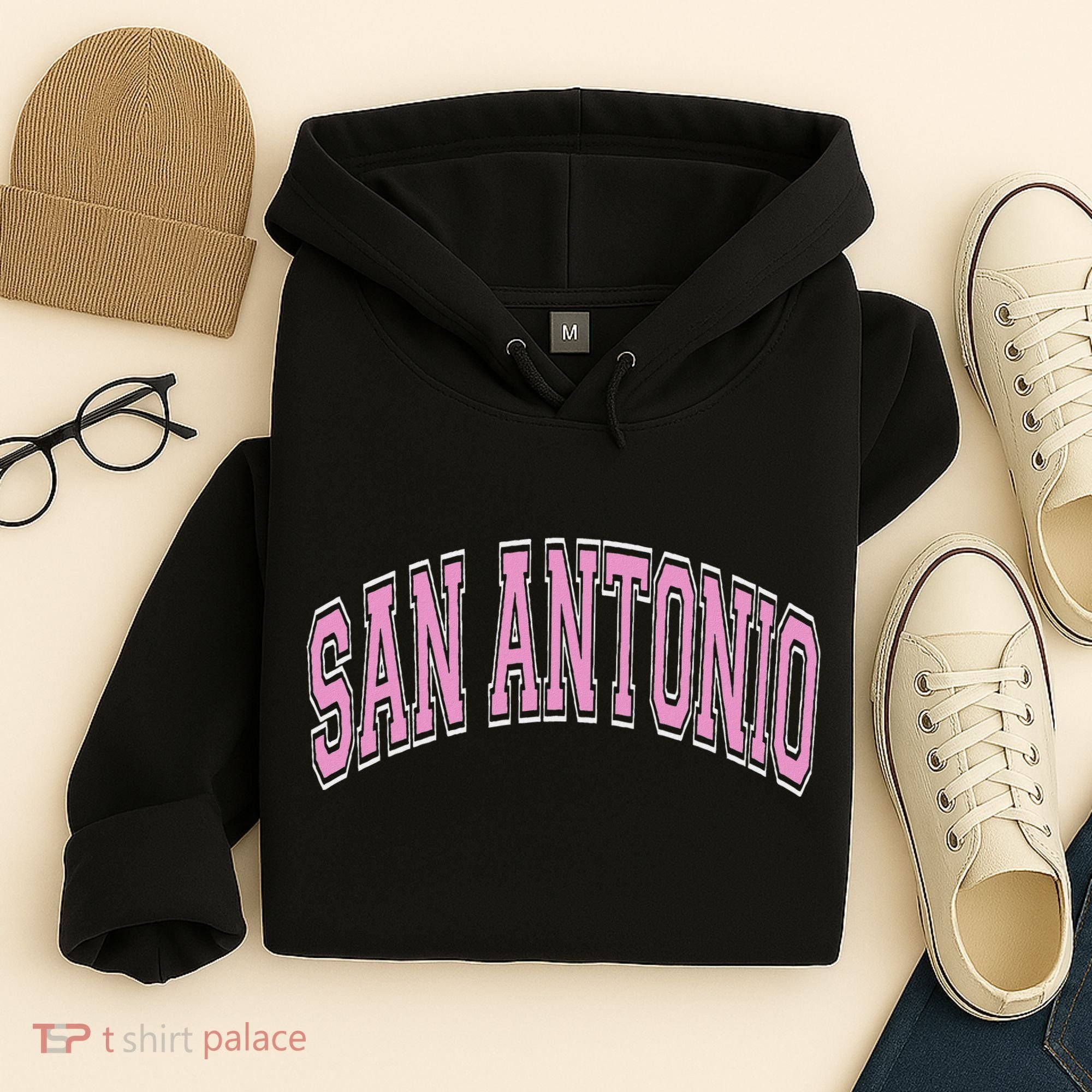 San Antonio Arched Text Hoodie