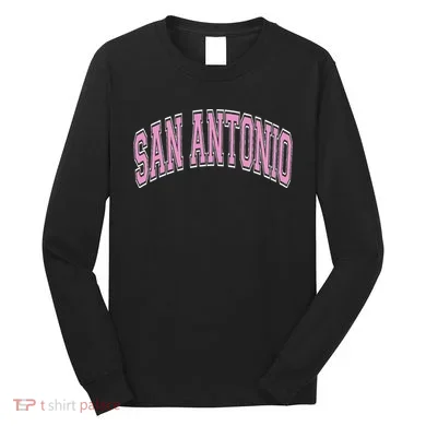 San Antonio Arched Text Long Sleeve Shirt