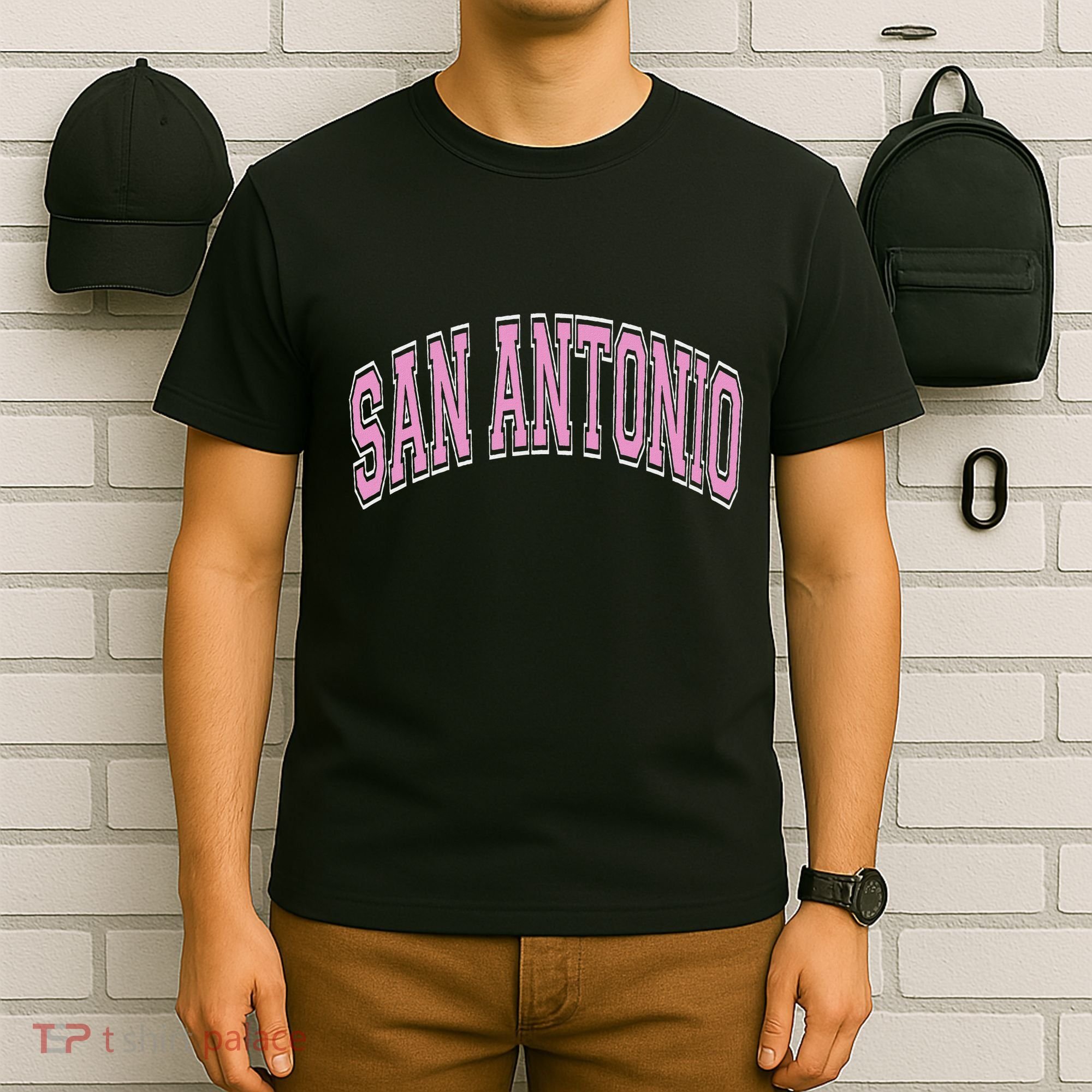 San Antonio Arched Text T-Shirt