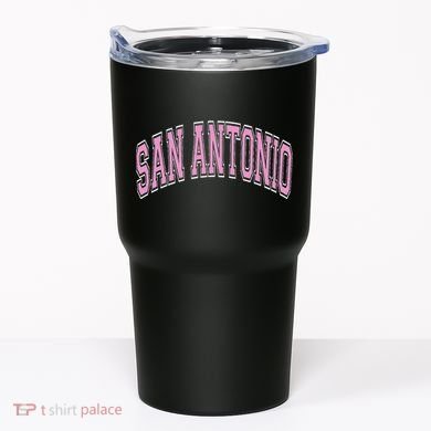 San Antonio Arched Text Tumbler