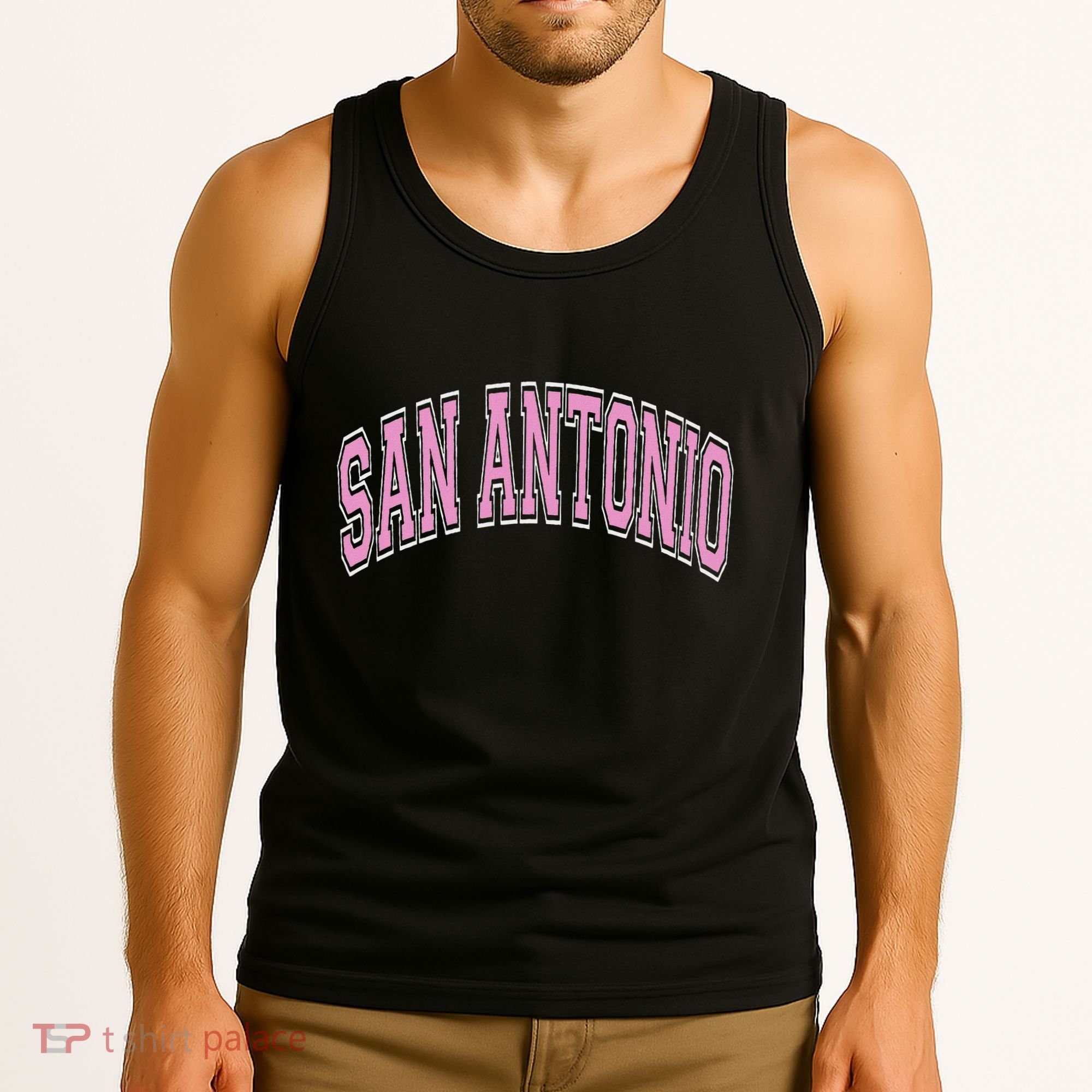 San Antonio Arched Text Tank Top