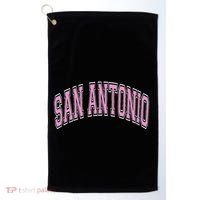 San Antonio Arched Text Golf Towel thumb 0