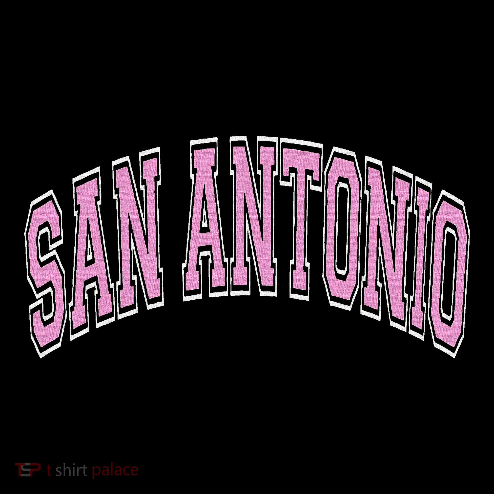 San Antonio Arched Text Women's Long Sleeve Shirt