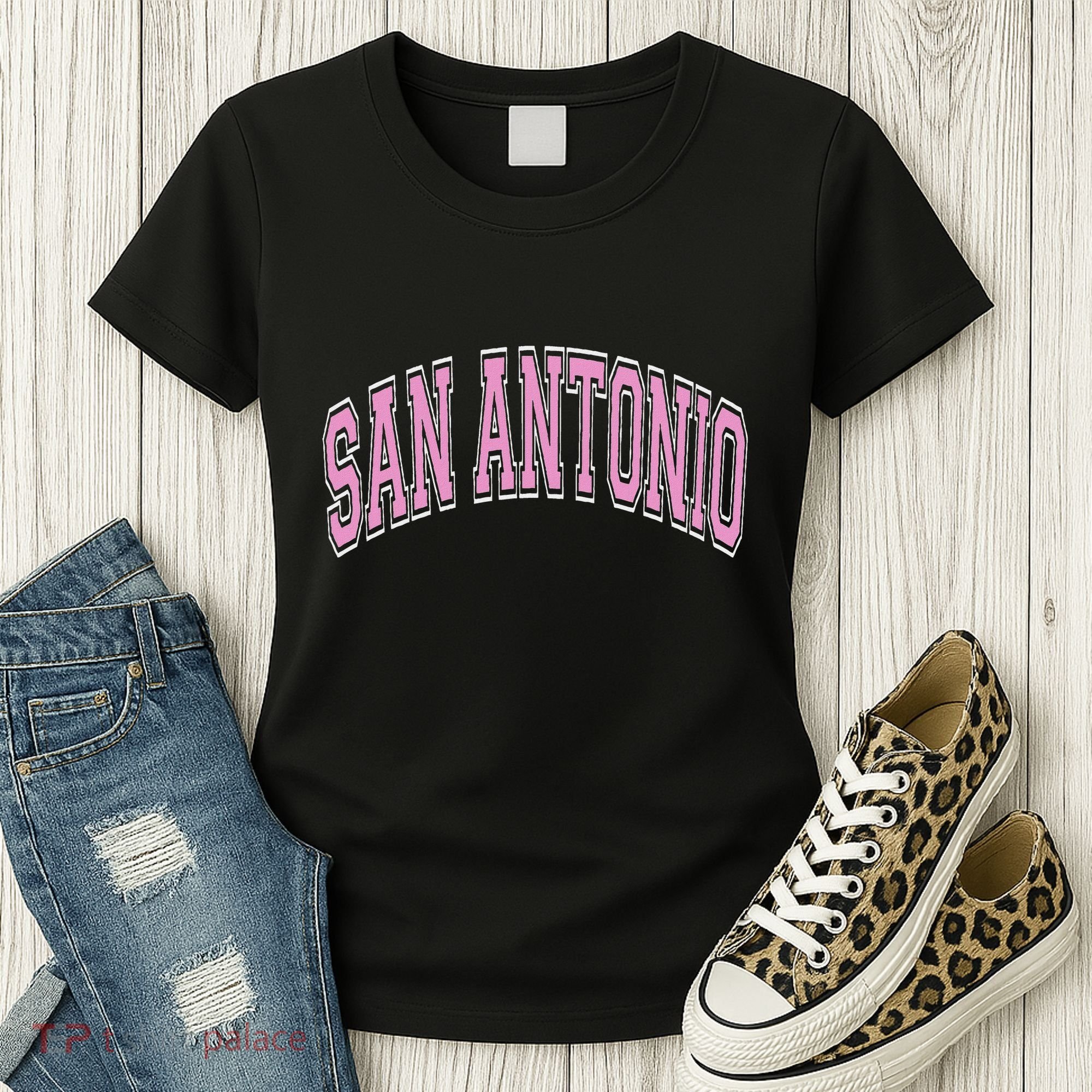 San Antonio Arched Text Women's T-Shirt