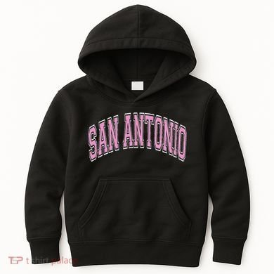 San Antonio Arched Text Kids Hoodie