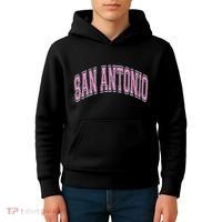 San Antonio Arched Text Kids Hoodie thumb 4