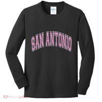 San Antonio Arched Text Kids Long Sleeve Shirt thumb 0
