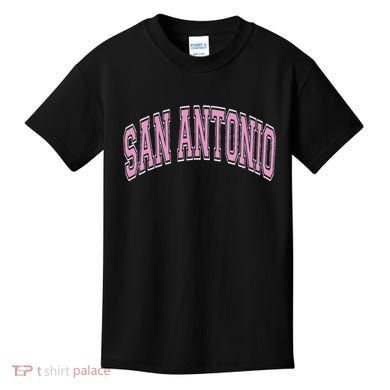 San Antonio Arched Text Kids T-Shirt