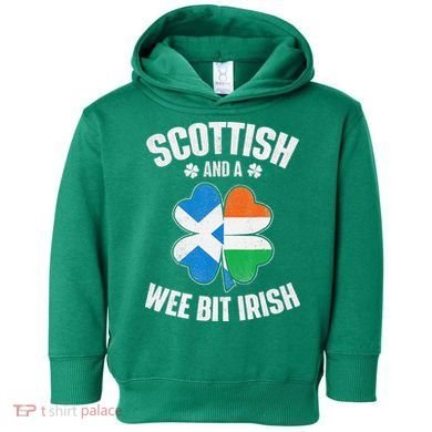 Scottish And A Wee Bit Irish Scotland Ireland Heritage Toddler Hoodie