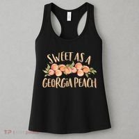 Sweet As A Georgia Peach Cute Funny Southern Georgia Girl Women's Tank Top thumb 3