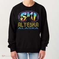 Ski Alyeska Alaska Skiing Vacation Women's Sweatshirt thumb 0