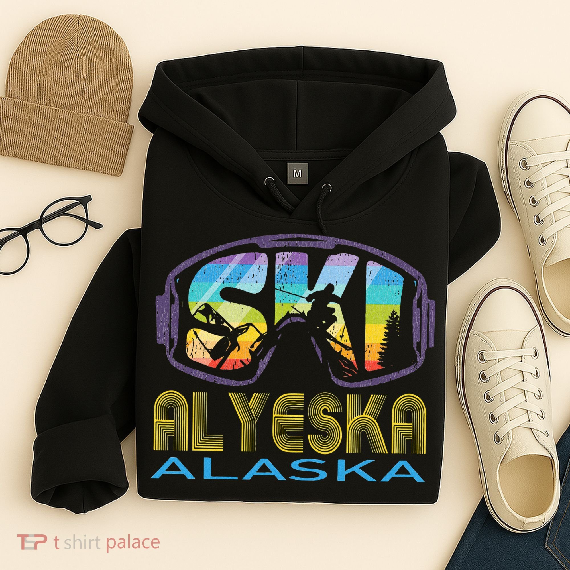 Ski Alyeska Alaska Skiing Vacation Hoodie