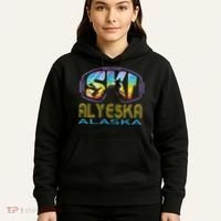 Ski Alyeska Alaska Skiing Vacation Hoodie thumb 5