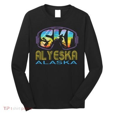 Ski Alyeska Alaska Skiing Vacation Long Sleeve Shirt