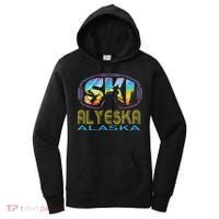 Ski Alyeska Alaska Skiing Vacation Women's Hoodie thumb 0