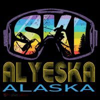 Ski Alyeska Alaska Skiing Vacation Women's Hoodie thumb 2