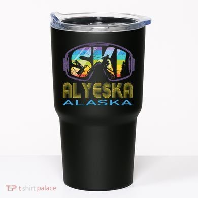 Ski Alyeska Alaska Skiing Vacation Tumbler